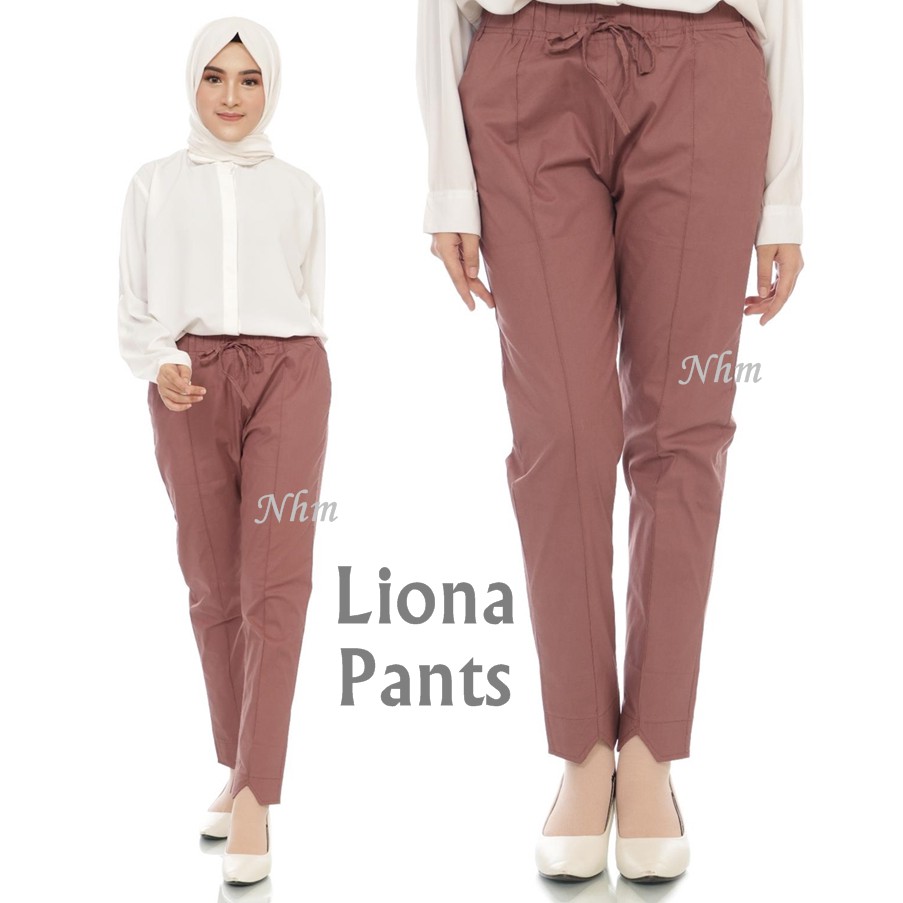 Celana Wanita Panjang Zigzag Liona, Doty Pants Stretch