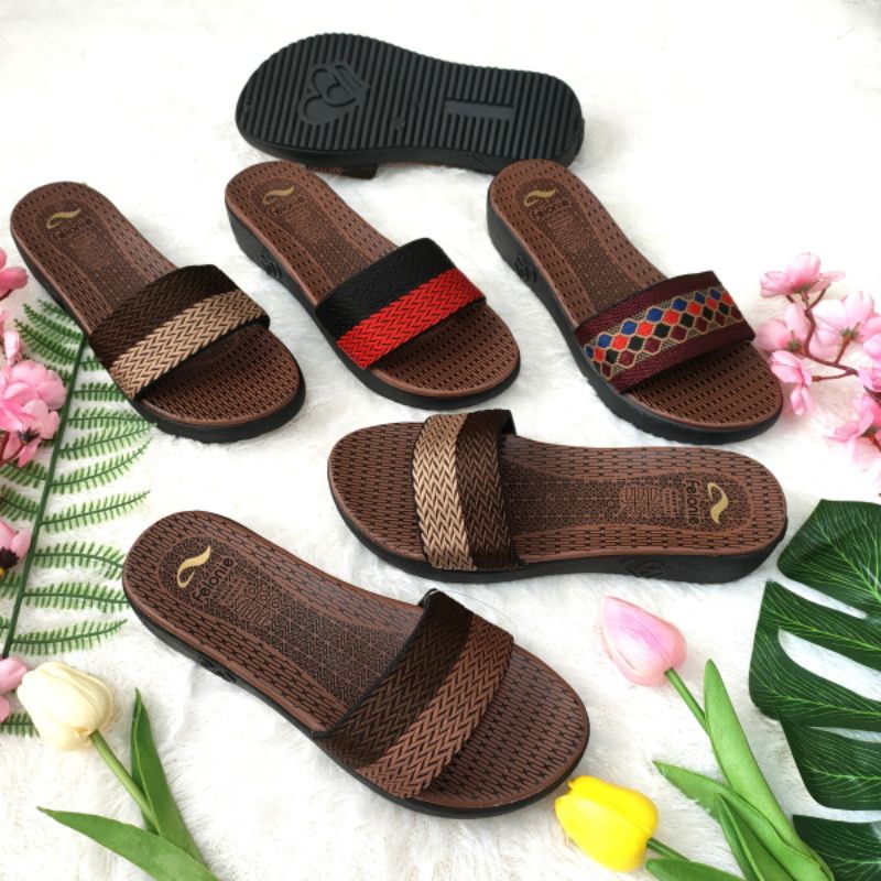 sandal wanita turki cantik. sol love elegant 3cm ringan. motif 2 warna. Felonie MRJ 01