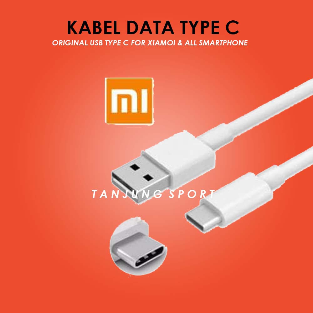 Kabel Data Xiaomi Type C Original Xiaomi Redmi 8 / Redmi 9 / Redmi Note 7 / Redmi Note 8