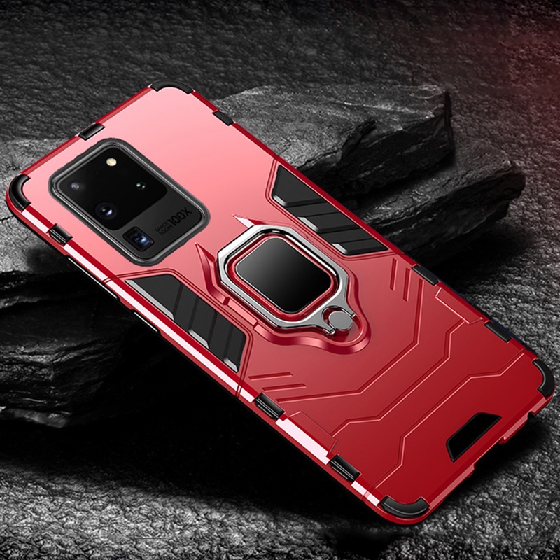 Casing Armor Shockproof + Stand Holder Magnetik Untuk Samsung Galaxy S21 Ultra S21 FE