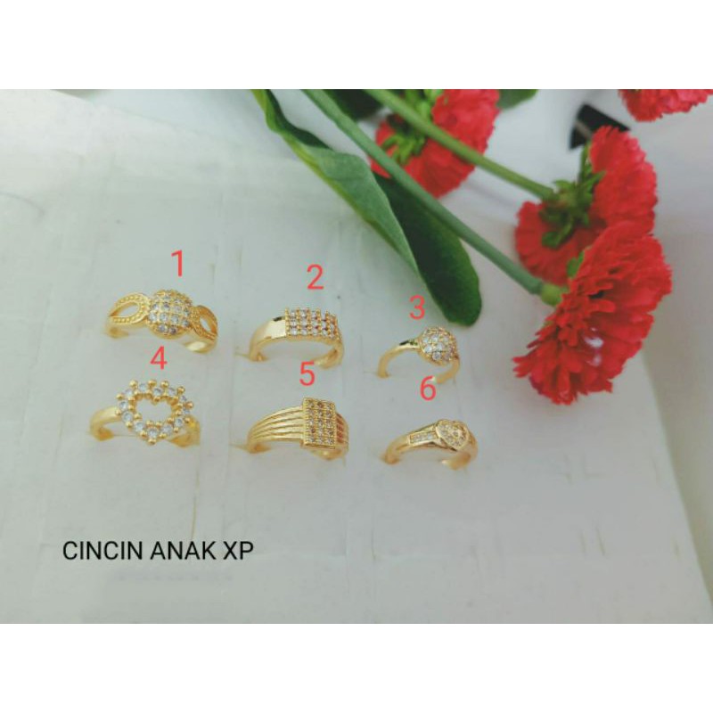 Fourfashion Cincin Anak Aneka Model Kekinian Xuping Lapis Emas SC03