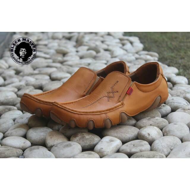 SEPATU PANSUS CASUAL PRIA MURAH TRENDY - Sepatu Casual Slip On Formal Pria Kantor Kulit Asli Terbaru