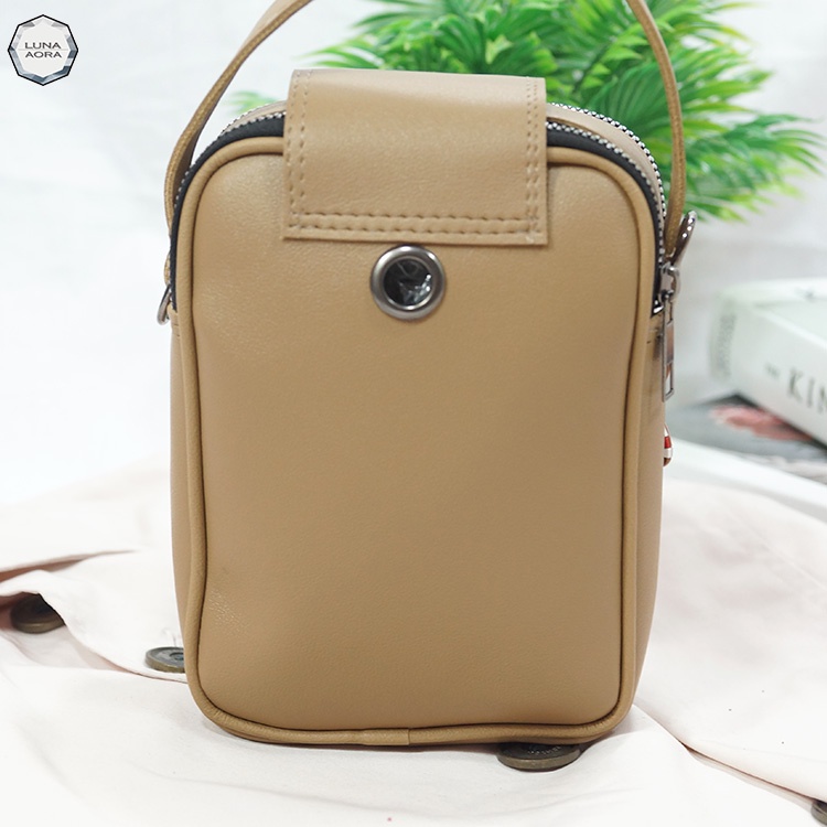 Luna Aura Tas Pouch Hp Wanita Minixo Fashion Centang Kunci Kerang/Tas Hp &amp; koin Cewek/Tas Hp wanita Terbaru