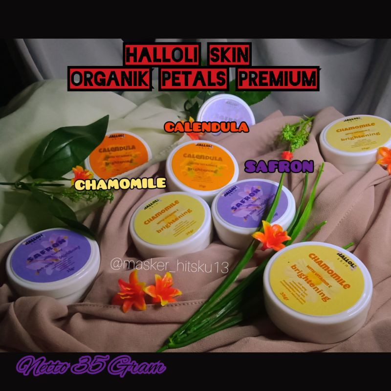 [DISTRIBUTOR RESMI ]Masker Organik Petals Halloli Skin Halloli Beaute OPEN RESELLER