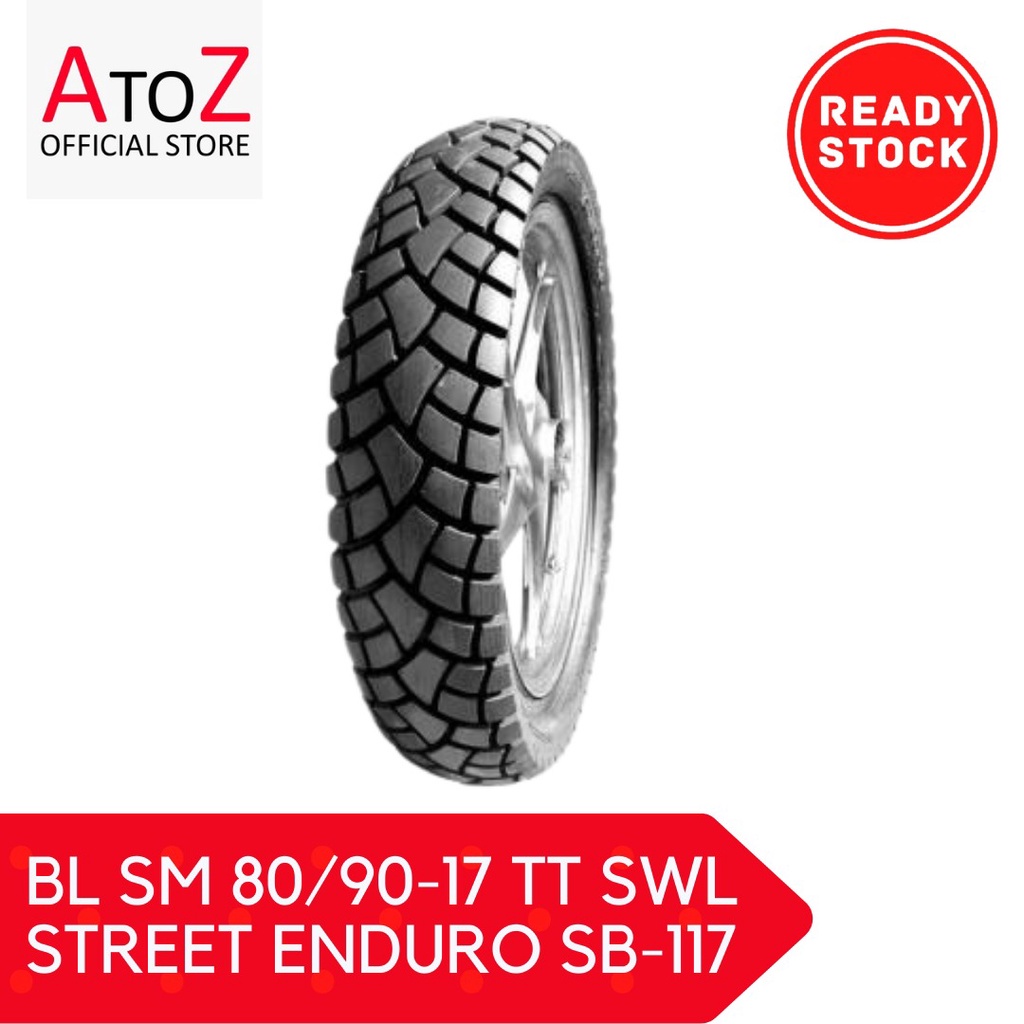 BAN LUAR MOTOR 80/90-17 TUBETYPE SWALLOW STREET ENDURO SB-117