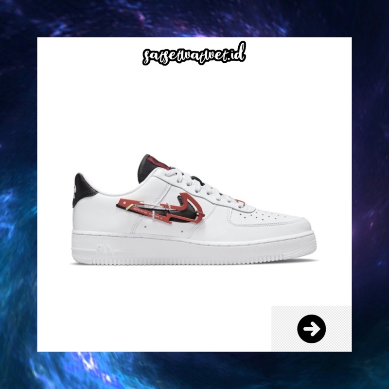 Nike Air Force 1 07 Premium Carabiner White / Habanero Red / Black Resmi Store
