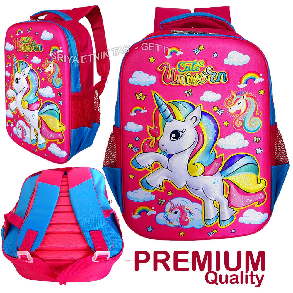 PREMIUM Tas Anak Perempuan Sekolah SD Terbaru Karakter Hello Kitty Doraemon LOL Kantong Ransel Gendong Anak Cewek Gambar Timbul Embos