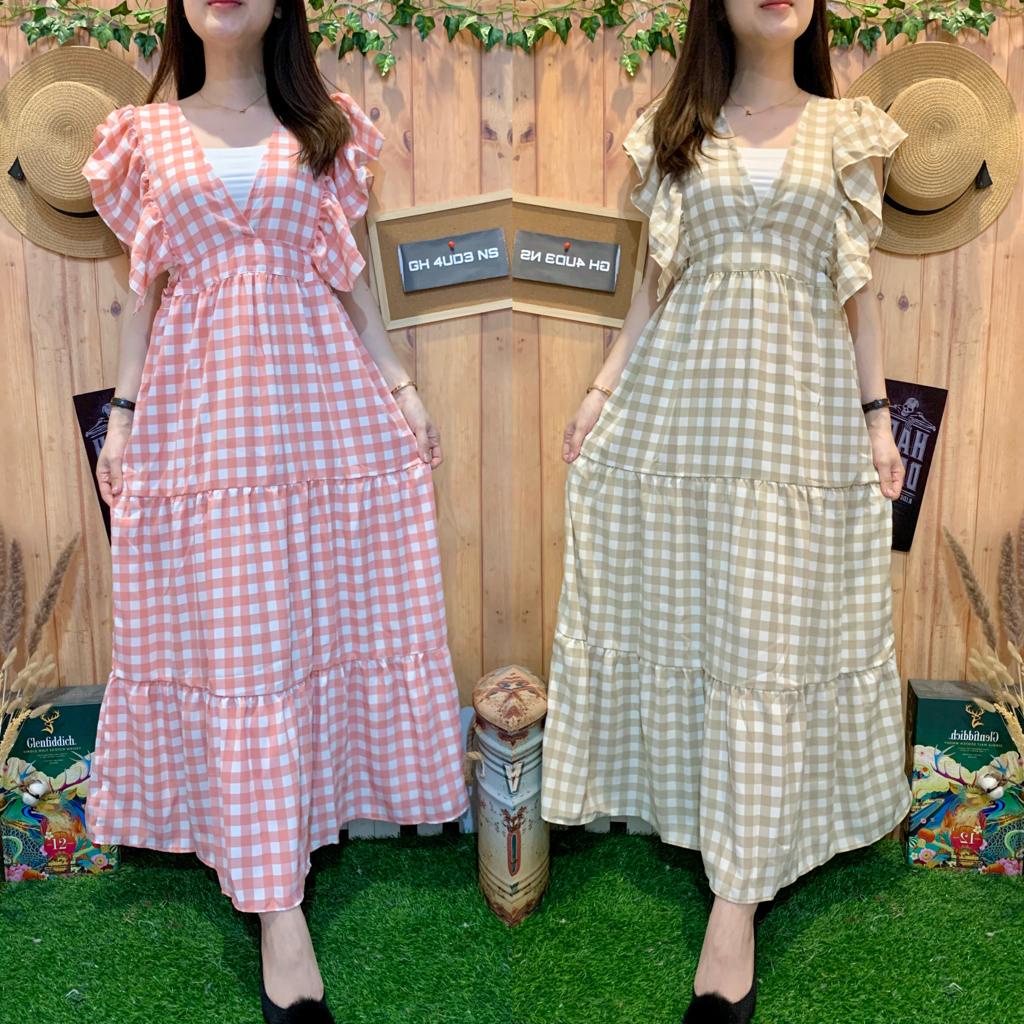 LONG OVERALL KOTAKO GINGHAM RAMPLE 6001-1