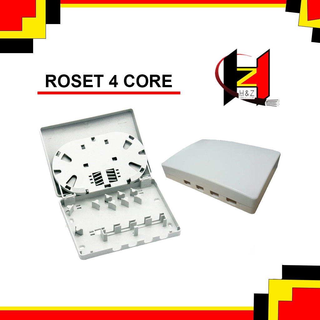 Roset 4 Core/Kosong Tanpa Adapter dan Pigtail/Roset Spliter (kosongan)