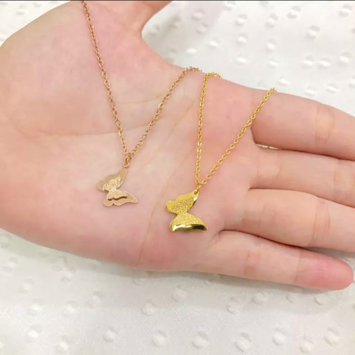 Kalung Titanium Wanita Terbaru/Kalung Fashion Wanita Titanium Import/Kalung Titanium Wanita Model Te