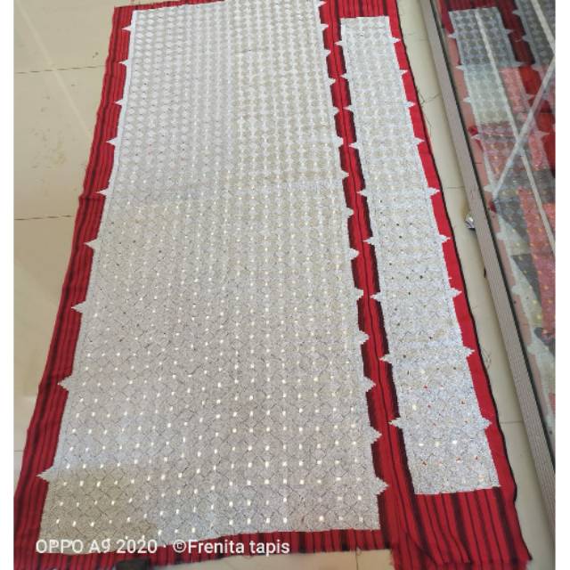 [BISA COD] Tapis Jungsarat Kain Tenun Silver/Perak