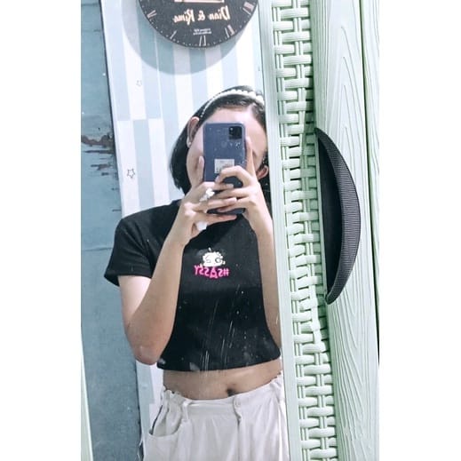 BEFAST - ZEC OOTD Kaos Cewe PINA / Crop Top Sassy RIB / Tshirt Lengan Pendek / Kaos Crop Top Wanita / Fashion Ala Korean Style Wanita / Crop Top Motif / Keluaran Terbaru 2022 / Termurah / Outfit Santai Casual Wanita / Terlaris