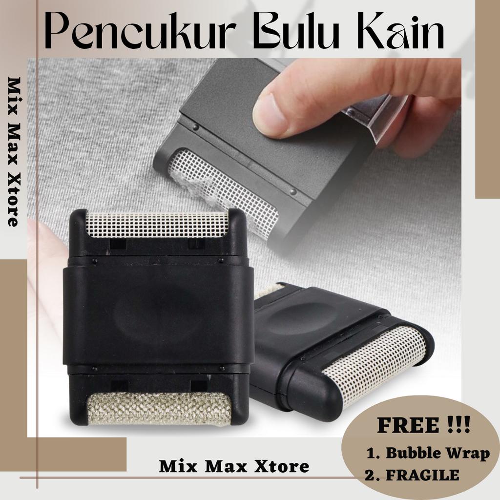 Penghilang Bulu Serat Kain Lint Remover Double Head Pencukur Bulu Halus Pakaian - Black