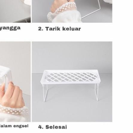 

♕ Rak Penyimpan Meja Lipat Desktop Storage Rak Organizer Stationery ATK - SMALL ♙
