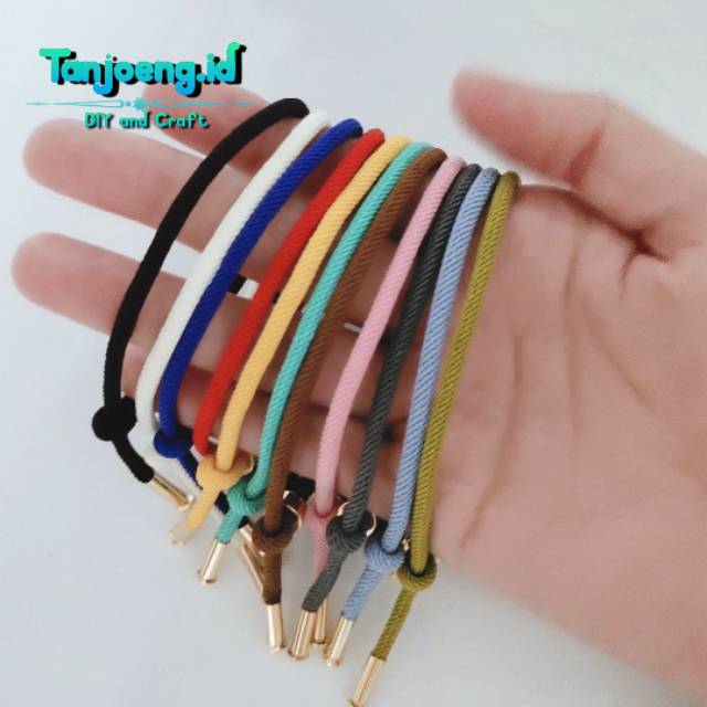 Gelang Tali Serut Pandora Adjustable Untuk Charm Liontin Mainan Emas Hongkong