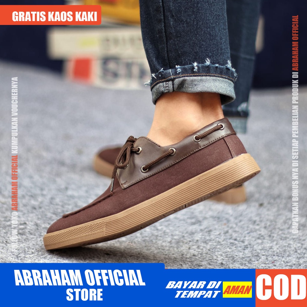 ABRHM x ZAPATO Sepatu Casual Sneaker Pria Cowok/Cowo Sepatu Pria CasualSepatu Sneakers Sepatu Kasual Semi Formal Kerja Kantor Kuliah Gaya Santai Keren Kekinian Original Murah Terlaris