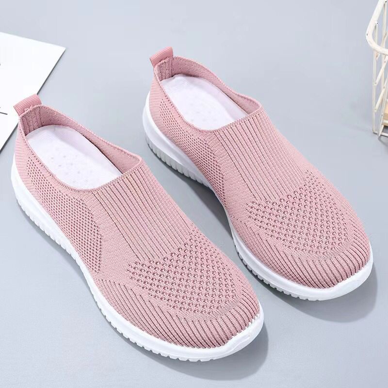 Permata  Sandal Slip On Flyknit Wanita 882 Sandal Selop Nyaman Shoes Women Import