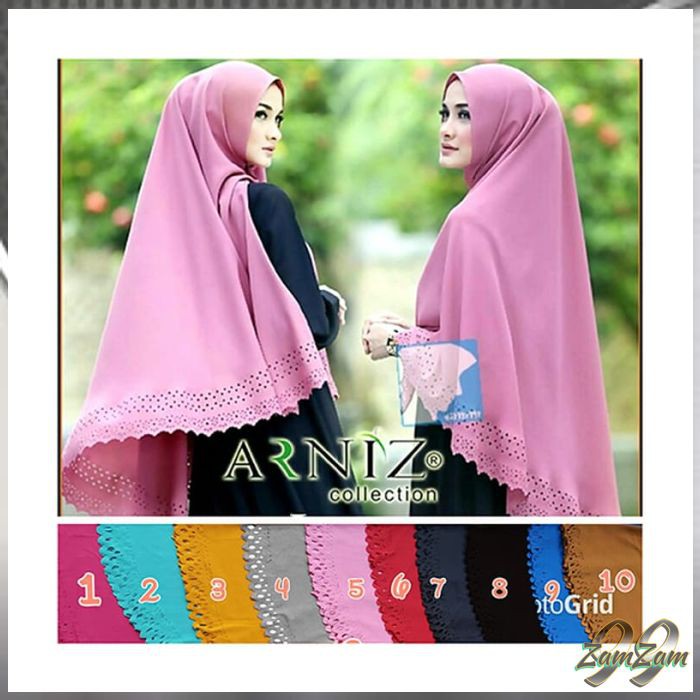 Hijab Jilbab Khimar Lazya Arniz Cutting 99