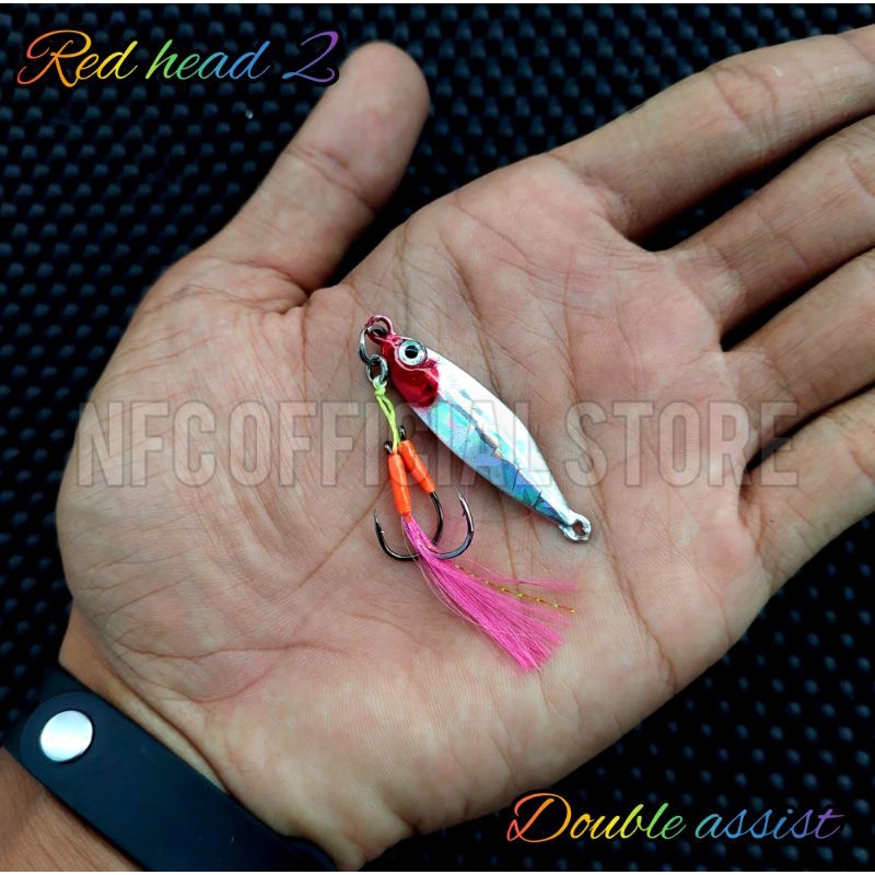 Micro jig / Metal jig 10 gr TETRA dengan Single dan Double ASSIST HOOK, Best KILLER