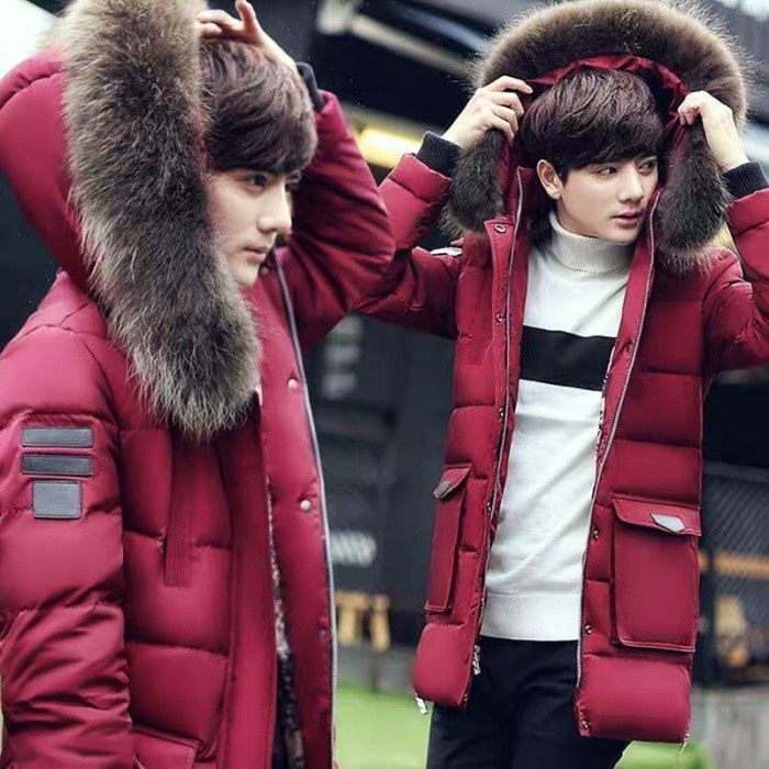 Jaket mantel parasut pria musim dingin Winter coat jacket men with hoodie