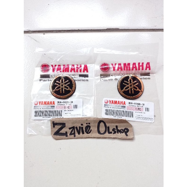 EMBLEM LOGO YAMAHA TANGKI KANAN KIRI RX KING 2003 SE GOLD ORIGINAL