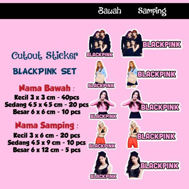 

Label Cut Out Blackpink Waterproof