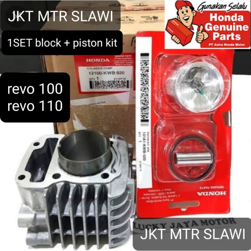 block piston kit revo100 revo 110 ori honda ahm