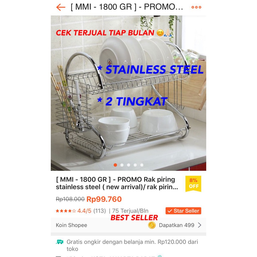  RAK  PIRING  STAINLESS  STEEL new  arrival  rak  piring  2 