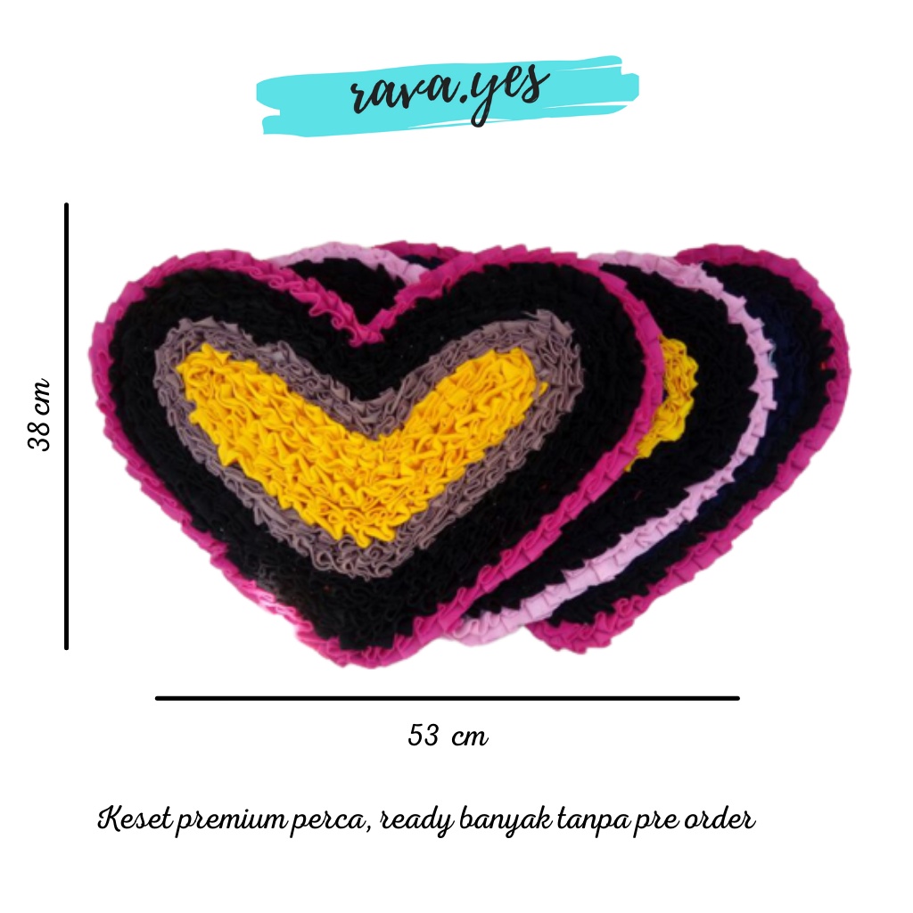 Promo keset jambul bentuk love, keset lantai premium