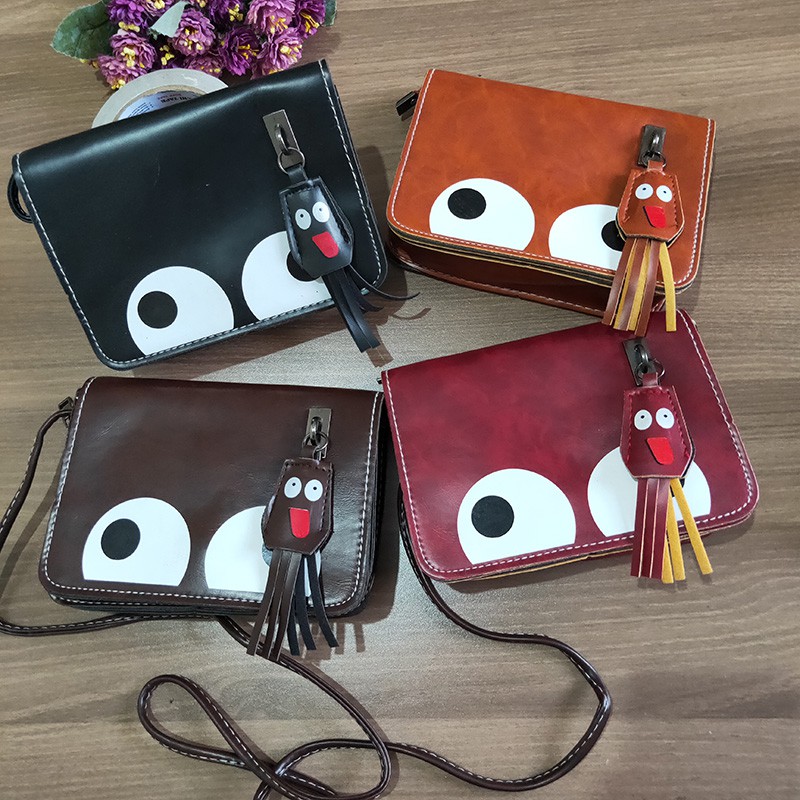 tas impor wanita selempang sling bag cewek kulit pu murah harga promo