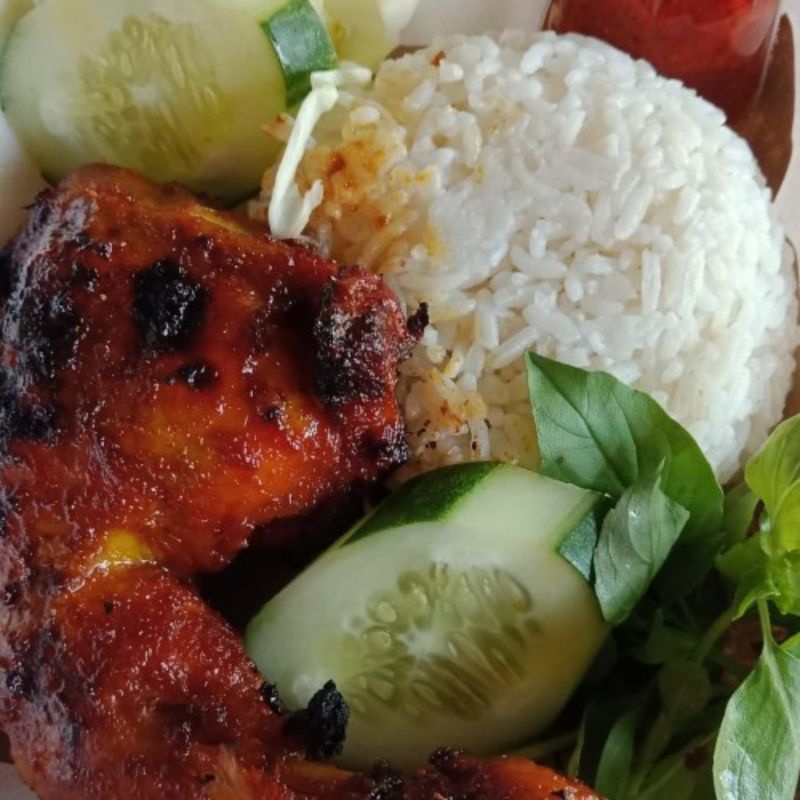 

nasi ayam bakar pedas