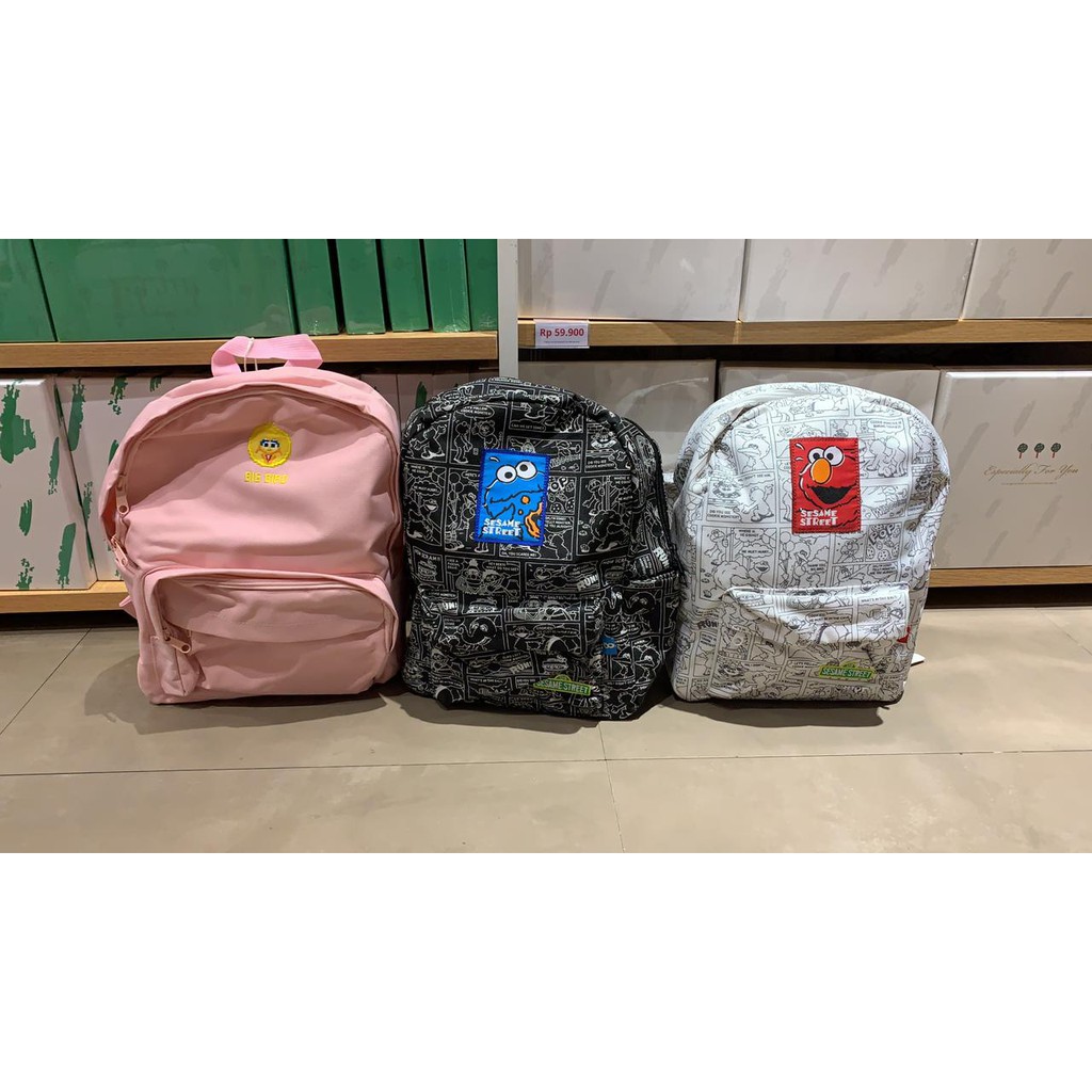 Jual miniso x sesame street backpack / backpack sesame street / miniso
