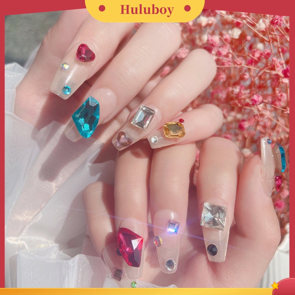 Huluboy Huluboy♡ Berlian Imitasi Bentuk Hati Untuk Dekorasi Nail Art