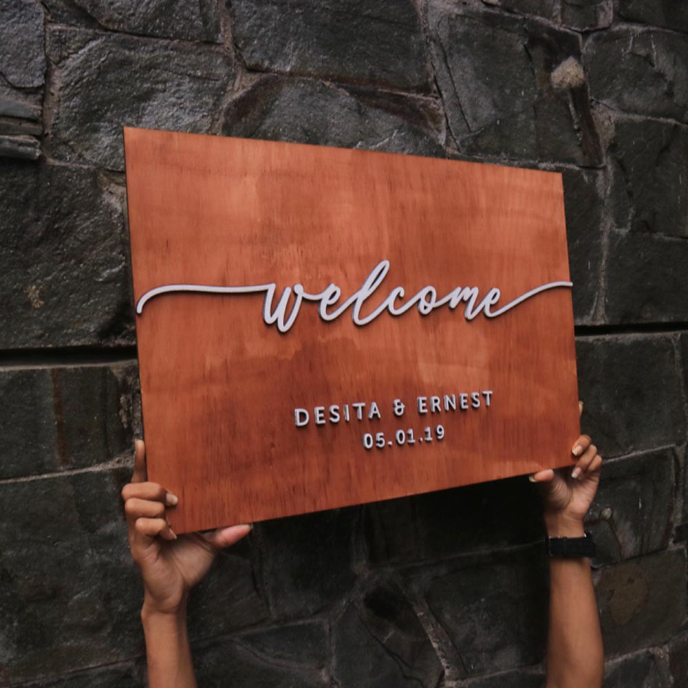 Welcome Sign | Kayu | Landscape 60 x 40 cm