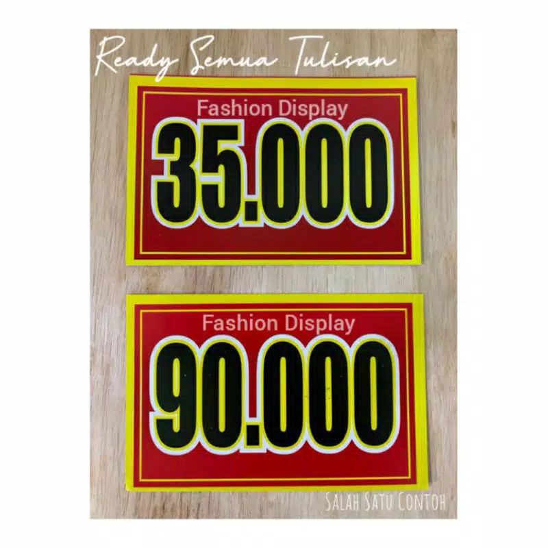 

Kertas Obral Harga Request Custom Tulisan Nominal Harga
