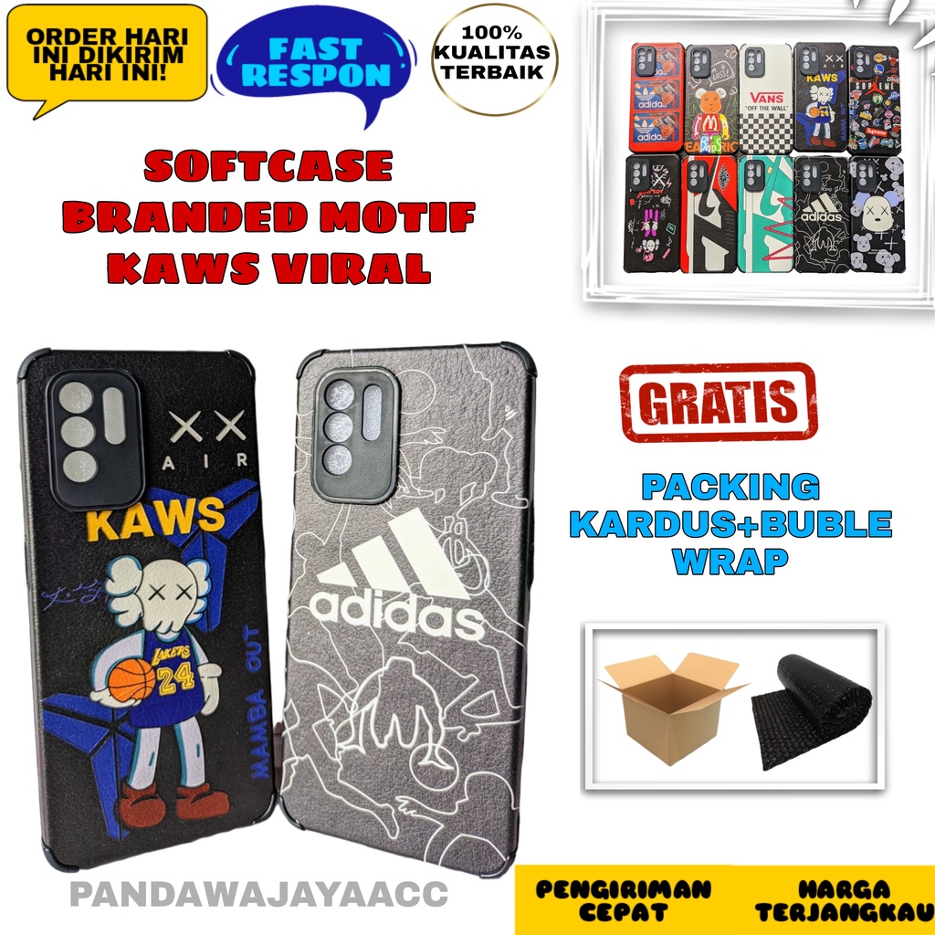 Case Hp Softcase Handphone Casing Soft Case Branded Realme C1 C11 C21 C25 C25S Motif Kaws