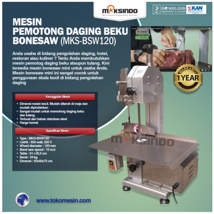 bisa COD mesin potong tulang BSW120 MAKSINDO termurah