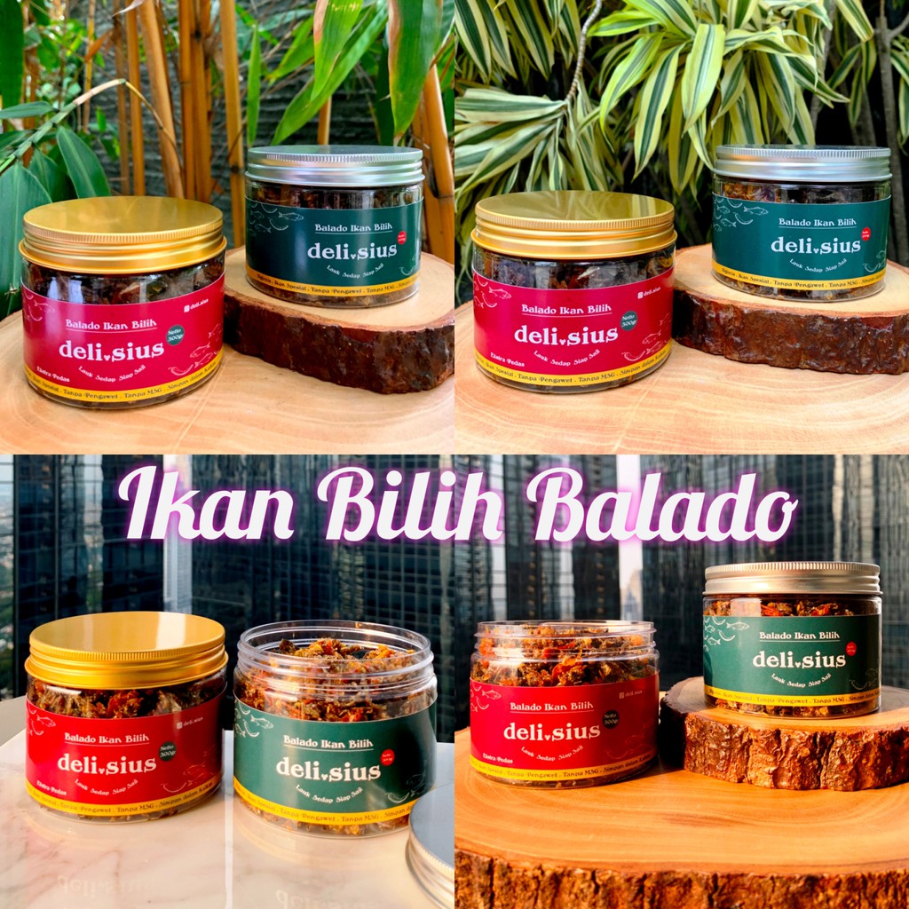 

deli.sius balado sambal ikan bilih homemade lauk cepat saji extra pedas & extra pedas tanpa pengawet