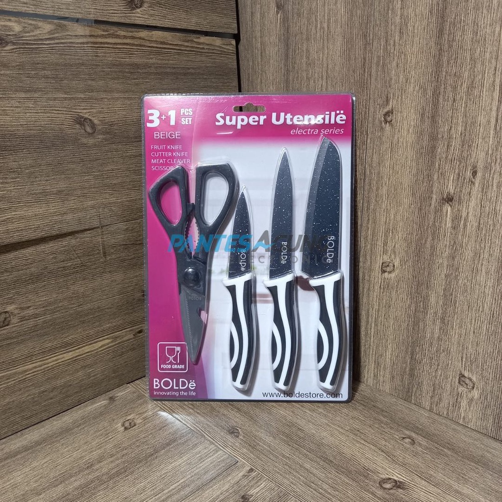 Knife Set / Pisau Set + Gunting BOLDe Super Utensile Electra Series