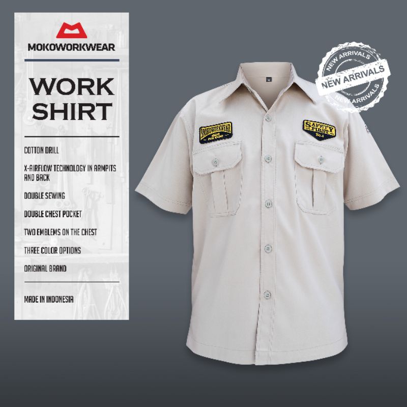 Mokoworkwear ENGINEER WORKSHIRT SERIES - KHAKI