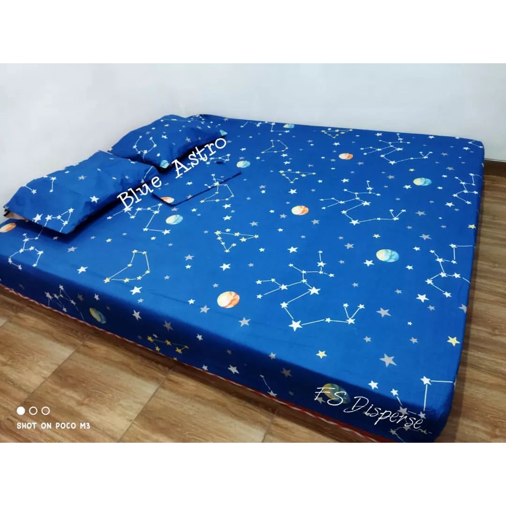Sprei Fitted Karet Sprei Abstrak Moon Galaxy Sprei Motif Planet Sprei Rasi Bintang Sprei Motif Astro