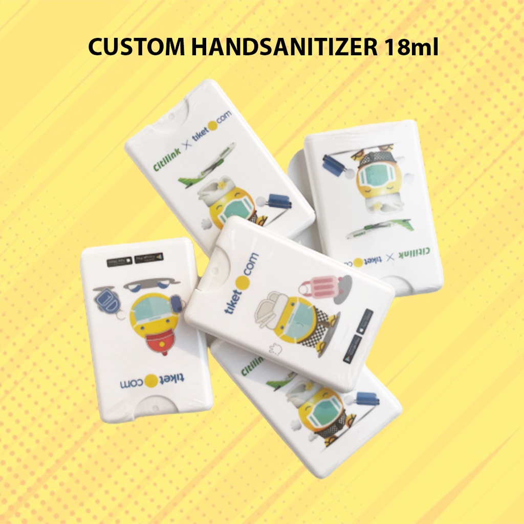 Hand Sanitizer Pocket Spray Custom Gambar Suka Suka Putih