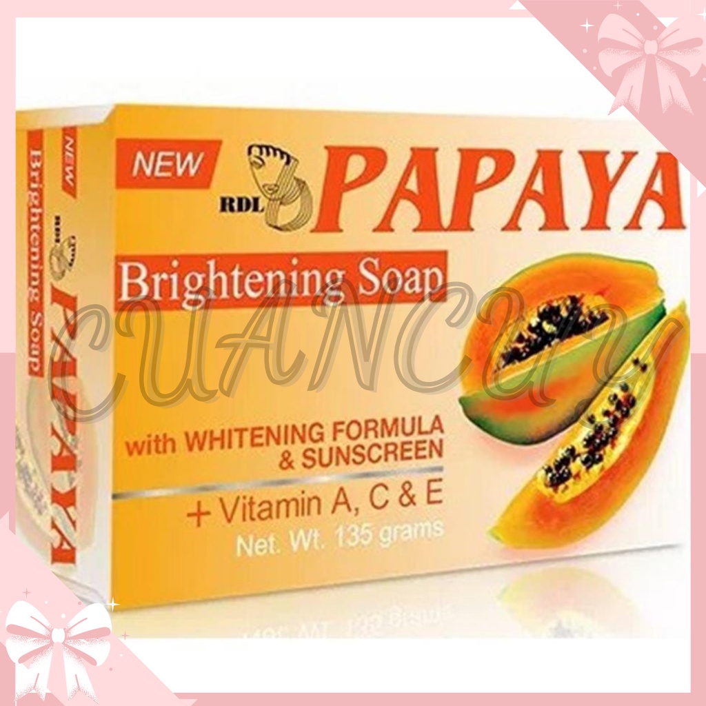Cuancuy - Sabun / Sabun Pepaya / Sabun Batang / Soap Sabun Pepaya By Mamaya Original Brightening Sab
