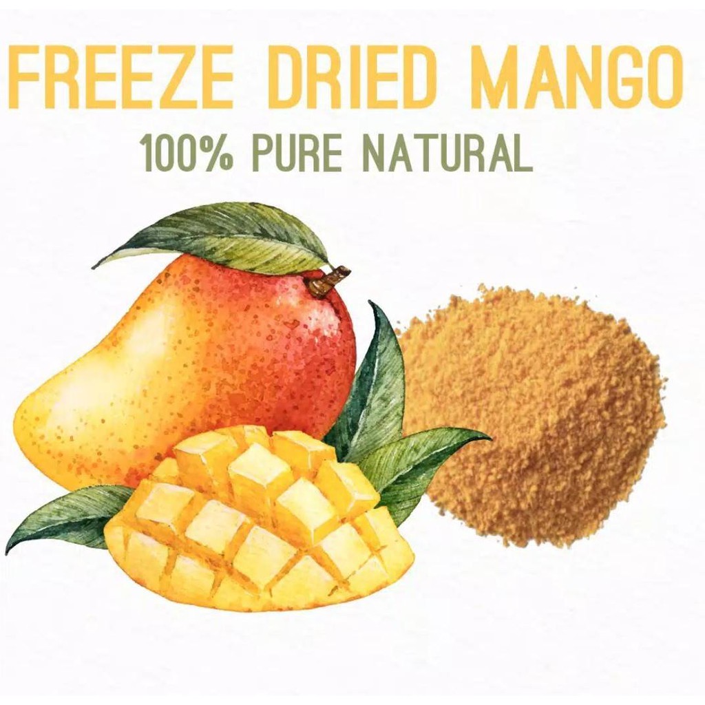 

MANGO POWDER PURE NET 500 GR - NATURAL - FREEZE DRIED - FULL NUTRITION