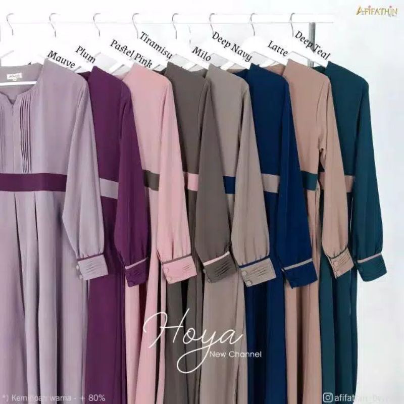 Hoya by Afifathin (BISA COD)  / Set gamis syar'i/jilbab syar'i