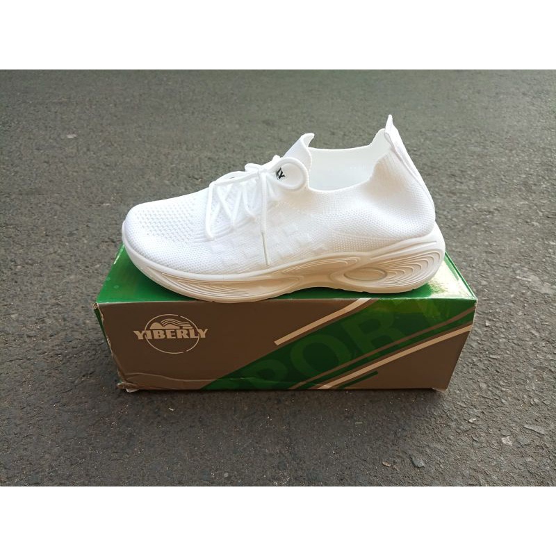 Sneakers Rajut Putih Polos