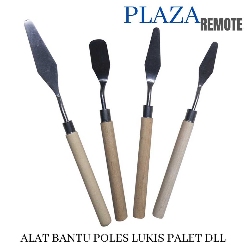 PISAU PALET SCOPE SCRAPER PERATA LUKISAN KANVAS CAT KANVAS SEGIEMPAT