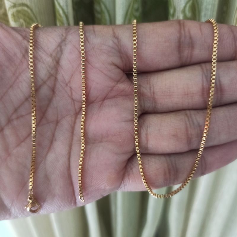 KALUNG TITANIUM ITALI KECIL 1,5 WARNA EMAS