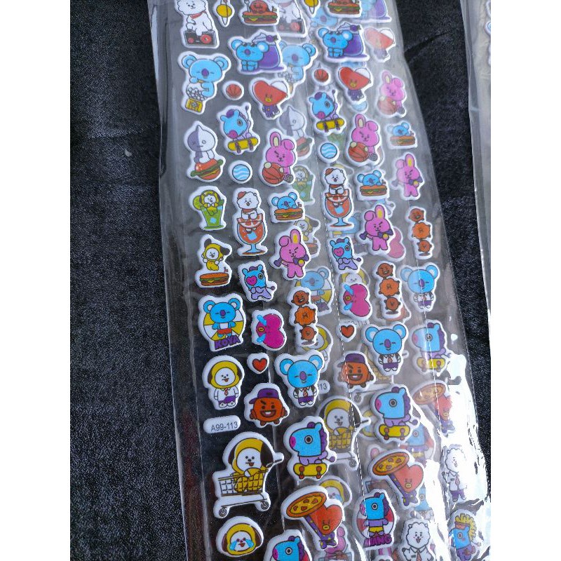 Stiker kecil Timbul BTS anak isi 40 pcs