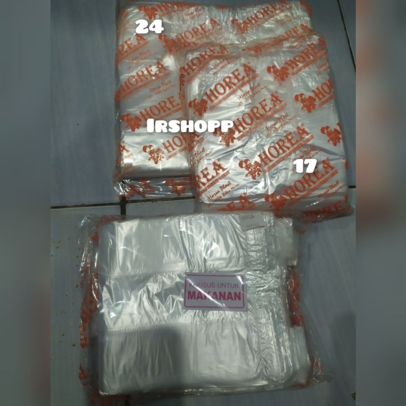kantong plastik bening makanan hd panjang horeao 300gr